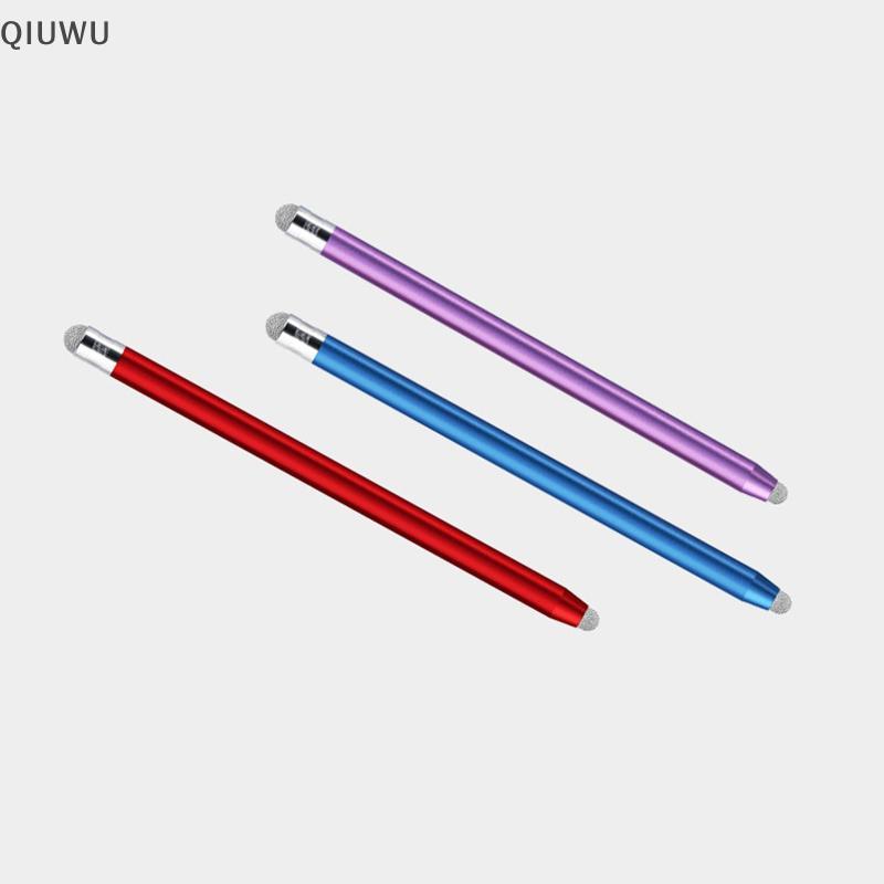 Bút cảm ứng điện dung sợi lưới QIUWU Bút cảm ứng đôi Nib Bút vẽ cho màn hình điện dung đa năng Máy tính bảng điện thoại thông minh.