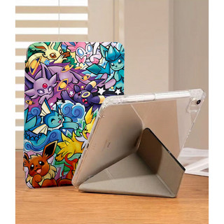 Pokemon Eevee Ốp bảo vệ gập chữ Y cho iPad cho Air 4/5/6/7/8 M3 M5 iPad Gen 11 A16, Pro 11 M4  Chống sốc