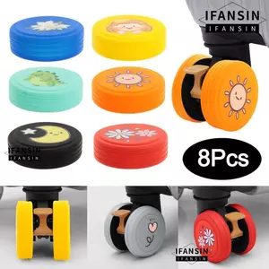 Nhẫn bảo vệ bánh xe IFANSIN, vỏ bảo vệ hành lý silicon hấp thụ sốc, chống trượt, giảm tiếng ồn, giày bọc bánh xe