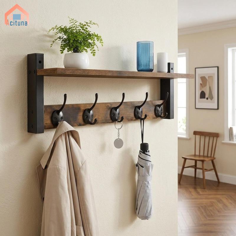 Thanh Lịch Treo Tường Giá Móc Có Kệ Nổi Hiện Đại Tổ Chức Móc Cho Lối Vào Phòng Khách Phòng Ngủ Nhà Bếp