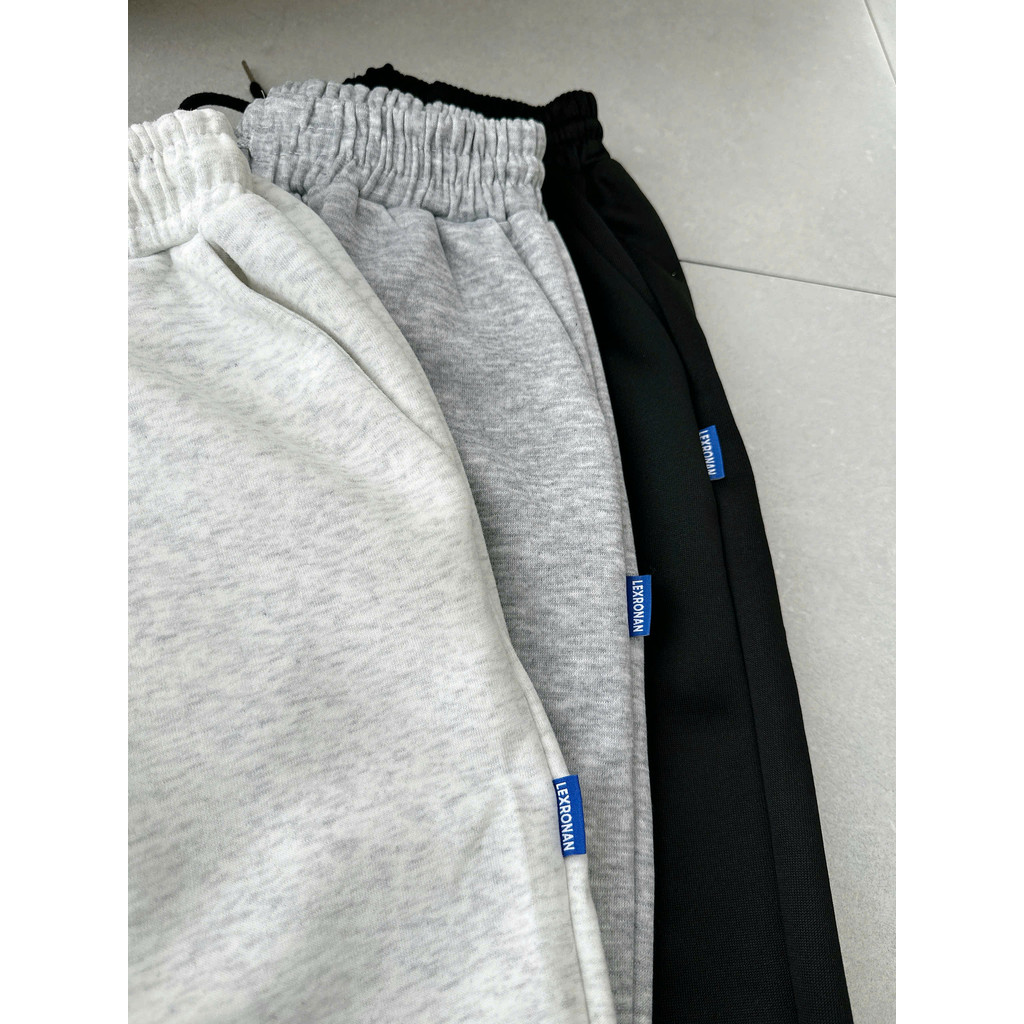 Quần Jogger Trơn Nam LEXRONAN – Jogger Nỉ 2 Da Tag Sau Cao Su Dày Dặn, Form Ôm Chân, Co Giãn, Mặc Ấm, Dễ Phối Đồ #JG01