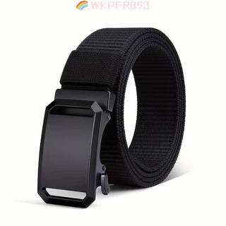 Thắt lưng bện WKPFR893 - Dây vải nam dành cho hàng ngày, thiết kế sang trọng và khóa tự động tiện lợi