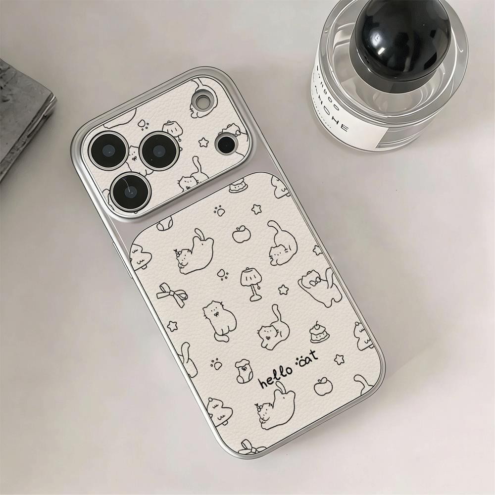 Bút ngắn đáng yêu mèo con dấu cho iPhone17Air trường hợp iPhone15/14Corning trường hợp