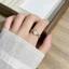 Nhẫn nữ phong cách Hàn Quốc, màu đỏ trắng, men kim cương dát zircon, thiết kế tinh tế và dễ dàng điều chỉnh