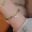 Vòng tay tre đính cườm, style vintage Trung Quốc - Quà tặng sang trọng