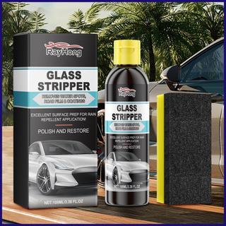 Tẩy màng dầu kính chắn gió 100ml Chăm sóc vết xước cửa sổ ô tô Kính lọc dầu loại bỏ vết bẩn với miếng bọt biển hdjvn