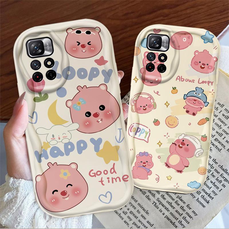 Thích hợp cho Redmi Note 11 11S 12 Pro 4G 3D Phụ kiện TPU mềm Phim hoạt hình dễ thương Loopy Vỏ điện thoại chống sốc
