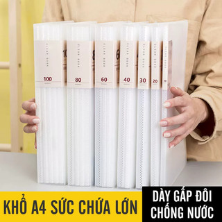 File Lá Đựng Tài Liệu A4 Trong Suốt 60 Lá – Tệp Hồ Sơ, Bìa Đựng Giấy Tờ Cho Học Sinh & Văn Phòng