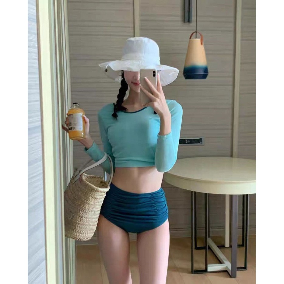 Đồ bơi nữ cao cấp phong cách Hàn Quốc với tay áo