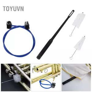 toyuvn Mingzhe Trumpet Bộ dụng cụ làm sạch Bàn chải cho ống ngậm phím nhạc cụ bằng đồng