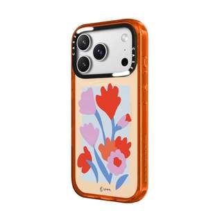 CASECASE X Thẻ Hoa Cam / Đỏ / Perri Bộ Sưu Tập Kẹo Tím Màu Trong Suốt Cứng Từ Tính Hút Tác Động Dành Cho Apple IPhone 13 14 15 16 17Pro Max Plus Có Hộp