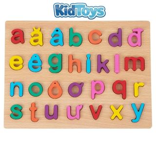Bảng chữ cái và số gỗ nổi KidToys – đồ chơi trí tuệ học tiếng việt cho bé