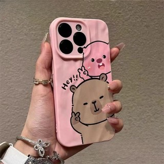 Dành Cho IPhone17161514131211ProMax X XR XS Max 7 8 Plus Phim hoạt hình dễ thương Beaver Guinea Pig Case