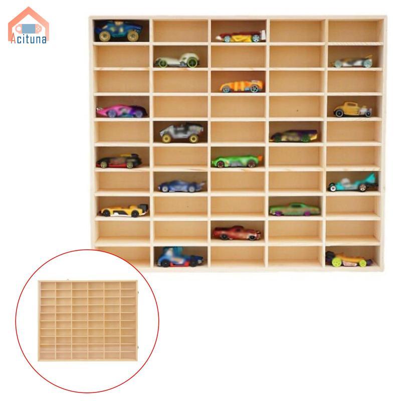Giá trưng bày hình đa năng Kệ lưu trữ trưng bày ô tô Diecast Ô tô bằng gỗ