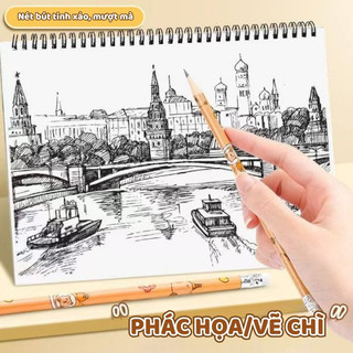 Bút chì cho bé lớp 1 loại gỗ HB - Bộ 12 cái Gỗ tự nhiên chất lượng cao, hình ảnh ngộ nghĩnh trên thân bút