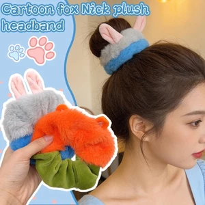 2 Chiếc Băng Đô Quấn Tóc Hoạt Hình Thời Trang - Thiết Kế Thỏ Dễ Thương Và Phụ Kiện Cổ Tay Tiện Ích