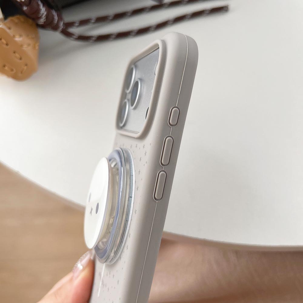 Ốp lưng TPU Tương thích với iPhone 13 14 14Pro 14ProMax 15 15Pro 15ProMax 16 16Pro 16ProMax 17 17Pro 17ProMax Vỏ nam châm họa tiết ngôi sao màu xám