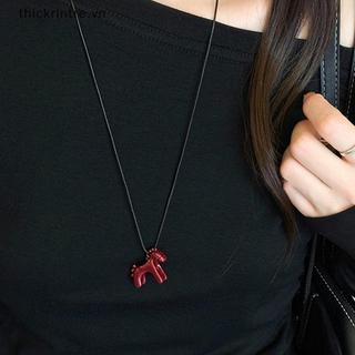 Vòng cổ mặt ngựa vintage với men đa sắc - Trang sức đơn giản, phù hợp làm quà tặng