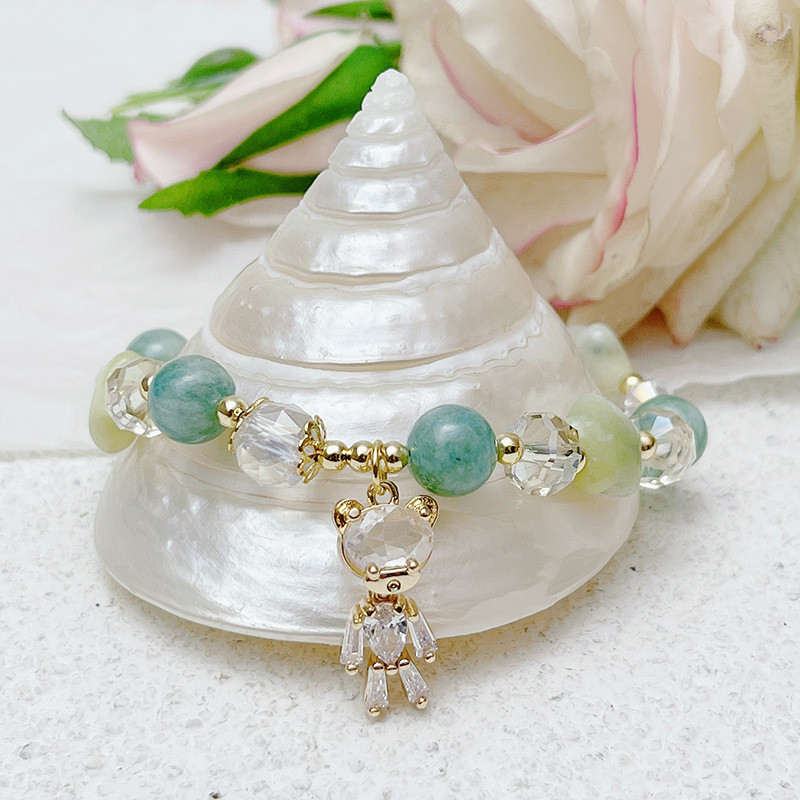 Vòng tay pha lê hình gấu dễ thương mới