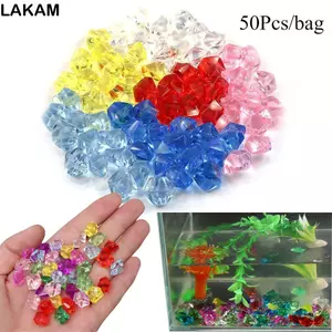 LAKAM 50 Cái / túi Đá Nhân Tạo Cobblestones Nhiều Màu Sắc Bể Cá Trang Trí Confetti Cưới Trang Trí Nhà Vườn Sỏi
