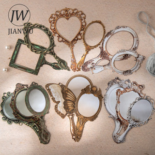 JIANWU Gương Giấc Mơ Cũ Series Vintage Gương Rỗng Phong Cảnh Chất Liệu Cắt Dán Thêu Sò Nhãn Dán Sáng Tạo Tạp Chí Văn Phòng Phẩm