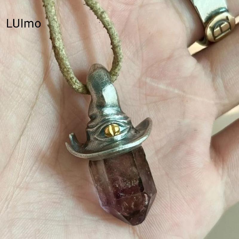 Vòng cổ mặt dây chuyền pha lê LUImo — Thiết kế Boutique, tối giản độc đáo với màu lanh nghệ thuật và cảm giác thời trang đặc biệt; Mảnh trang sức có mùi vị cao (SBS)