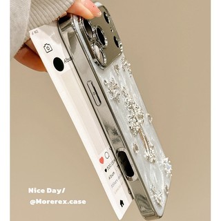 Khung mạ điện nâng cao Vỏ điện thoại di động chéo đá quý âm thanh nổi Thích hợp cho iPhone17 16 15 14 13 Pro Max Bảo vệ Camera chống sốc Vỏ cứng chống rơi