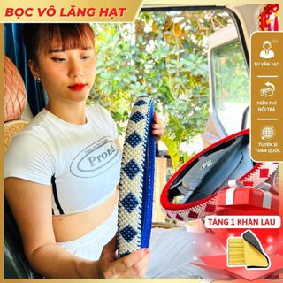 Bọc Vô lăng ô tô hạt cườm Xe Con, Xe Tải đường kính 36cm,49cm Nội Thất