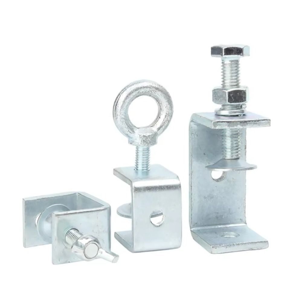 CATMALLER88 1 Cái Kẹp Loại C, Chiều Cao Mở 20-130MM Cố Định Cố Định Kẹp Chữ U, Dày Nhiều Đầu Hình Dạng Thiết Bị Kẹp Thép Carbon Mạ Kẽm