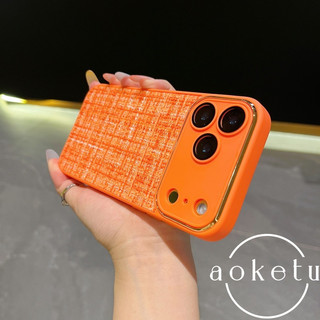Thích hợp cho vỏ điện thoại Apple 17pro, nhung nhỏ thơm, Xingyu Orange iPhone 16promax mẫu mới thu đông, 15pro hợp thời trang 14 / 12 / 11 dành cho nữ