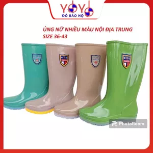 Ủng lao động nhiều màu size 36 - 43, ủng đi mưa, ủng nữ 1688 , Hoa Sen