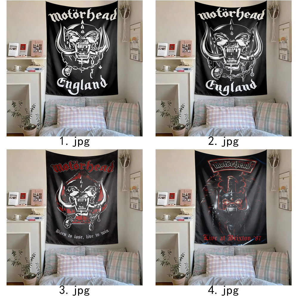 Motorhead Band Logo Tấm thảm treo tường có kẹp Tấm thảm Polyester Treo tường phòng ngủ