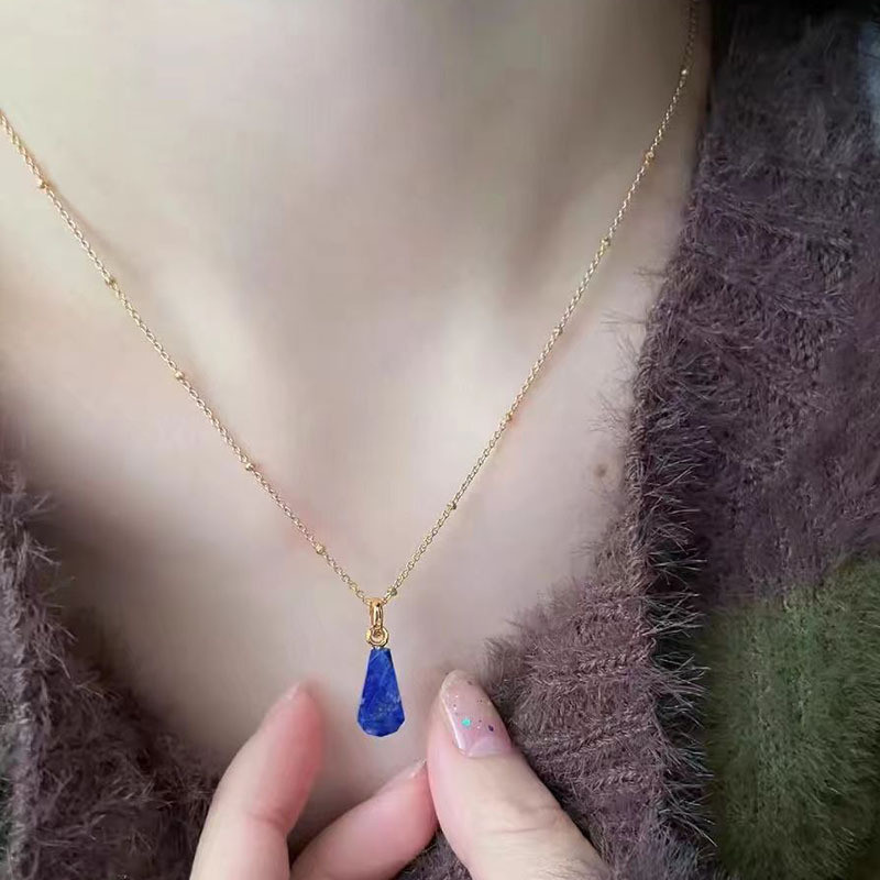 Mặt dây chuyền hình hạt nhỏ phong cách Trung Quốc, màu sắc rực rỡ, vòng cổ nữ thời trang