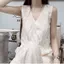 Áo vest không tay và váy dàijacquard, thiết kế kiểu Pháp, phù hợp mùa hè
