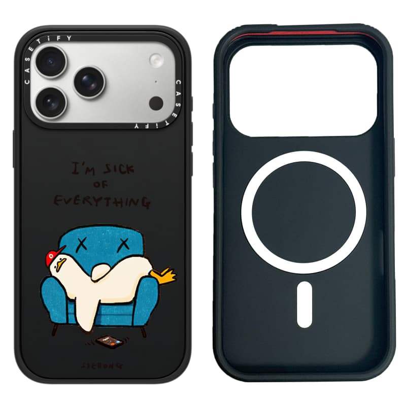 CASECASE X I 'm Sick of Everything Case White Camera Ring Edition Matte Đen Cứng Hút Từ Tính Tác Động Dành Cho Apple IPhone 13 14 15 16 17 Pro Max Air Plus Có Hộp