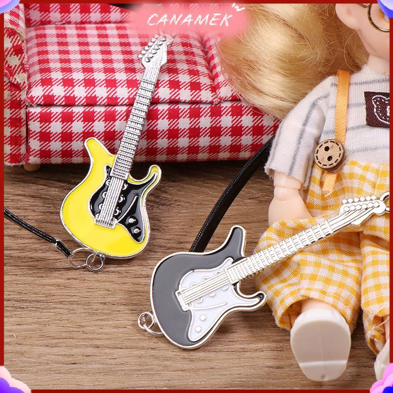 CANAMEK 1: 12 Nhà Búp Bê Thu Nhỏ Guitar Đồ trang trí Nhạc Cụ Trang Trí Búp Bê Micro Cảnh Đạo Cụ Xây Dựng CSF