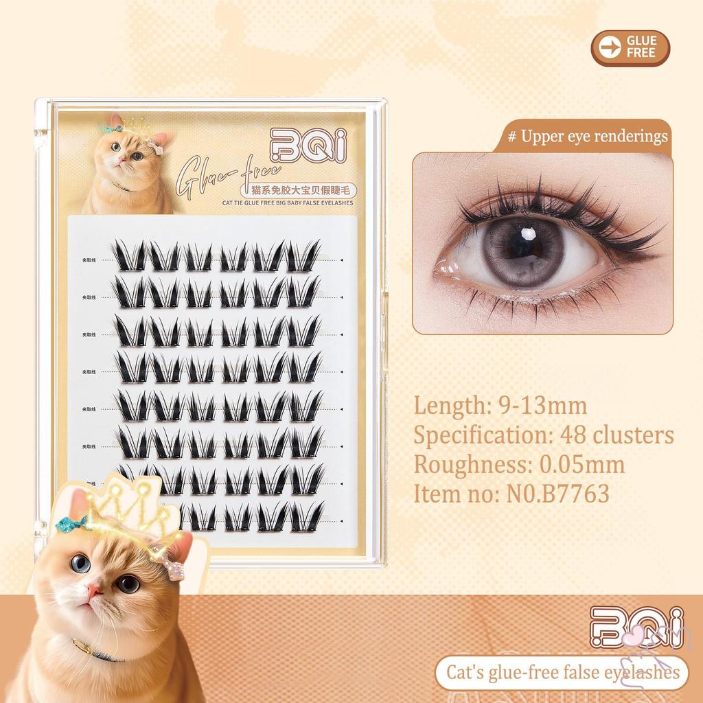 Lông mi giả Wispy tự nhiên 10-14mm - Không có keo dán thực tế để làm đẹp Cosplay