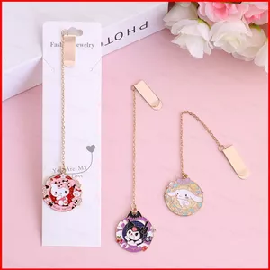 BH2 Sanrio Pochacco Kuromi Kim Loại Đánh Dấu Trang Hoạt Hình Mặt Dây Chuyền Tốt Nghiệp Mùa Quà Tặng Cho Bạn Bè Quà Lưu Niệm HB2