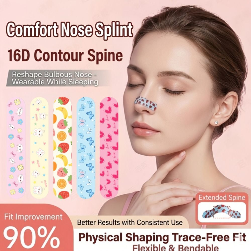 FUHUIOT 20 / 50 dải định hình mũi 16D, nâng mũi thoáng khí, hỗ trợ chỉnh dáng, giảm béo, phim hoạt hình