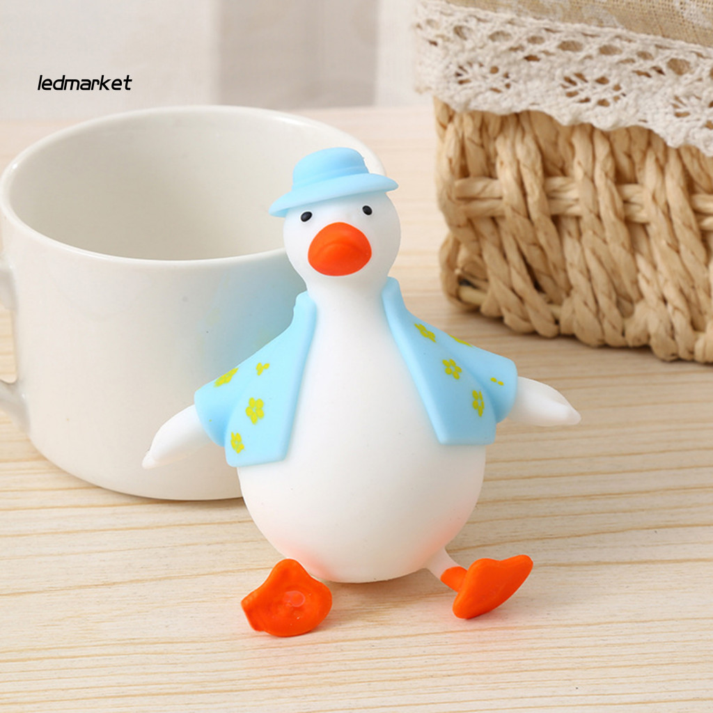 Đồ chơi vịt trang trí bóp chậm phục hồi, đồ chơi thần tài hoạt hình dễ thương