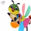 HFTOY Hoạt Hình Nhiều Màu Sắc Động Vật Cối Xay Gió Gió Spinner Sân Vườn Nhà Trang Trí Ngoài Trời ~