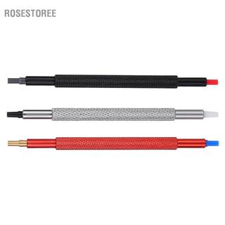 Rosestoree Salmue 3 cái/lốc Đồng Hồ Tay Máy Ép Dụng Cụ Đẩy Bộ Lắp Đặt Bộ Thợ Đồng Hồ Đồng Hồ Đeo Tay Công Cụ Sửa Chữa Dây Đeo Liên Kết Pin Tẩy Kim Loại