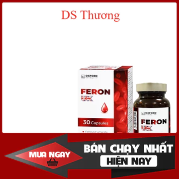 Viên Bổ Máu FERON UK Của Anh - Viên Uống Bổ Sung Sắt Cho Người Trưởng Thành - Lọ 30 Viên