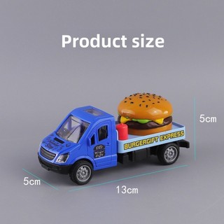 Quán Tính Nhà Chơi Trẻ Em Mô Phỏng Bánh Xe Vận Chuyển Burger Đồ Chơi Xe Ô Tô Kem Mở Cửa Thức Ăn Nhanh Xe Tải
