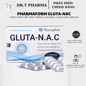 Pharmaform GLUTA-NAC Viên uống hỗ trợ chống lão hóa, làm sáng da (hộp 30 viên)