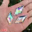 Acrylic Tay May Kim Cương 25x42mm Kim Cương Nhọn Hai Lỗ Kim Cương Giả Hiệu Suất Đường May Quần Áo Flash Kim Cương Nhiều Màu Sắc Sáng Kim Cương QYLM