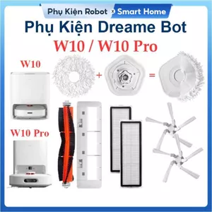 Phụ kiện Robot Dreame W10 & W10 Pro, Chổi lăn chính, chổi cạnh, bộ lọc hepa, giẻ lau, đế gắn khăn rời