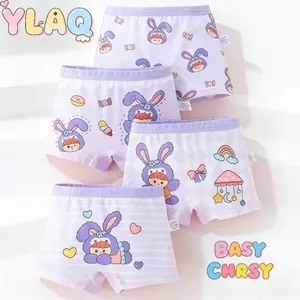 Quần Lót Cotton Bé Gái Gấu Thỏ Dễ Thương In Hình Quần Đùi Trẻ Em Mềm Mại Thoáng Khí Quần Lót Kháng Khuẩn Để Mặc Hàng Ngày