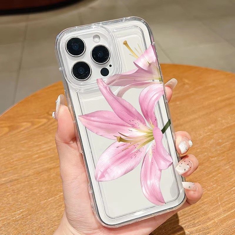 Ốp Điện Thoại Hoa Lily Sang Trọng Cho Redmi Note 13 Pro Plus 5G 12 11S 13X 13C 12 12C Mi 13T 12T Pro 14 13 12 Vỏ Chống Sốc Mềm