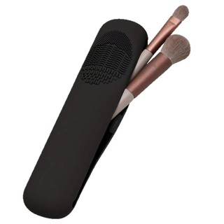 Giá đỡ bàn chải trang điểm OUSXA, Giá đỡ bàn chải mỹ phẩm chống thấm nước bằng silicon, Đóng cửa từ tính Dụng cụ trang điểm kết cấu mềm bền bỉ Người tổ chức Sử dụng du lịch